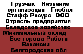 Грузчик › Название организации ­ Глобал Стафф Ресурс, ООО › Отрасль предприятия ­ Складское хозяйство › Минимальный оклад ­ 1 - Все города Работа » Вакансии   . Белгородская обл.,Белгород г.